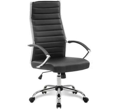 Кресло офисное BRABIX "Style EX-528", экокожа, хром, черное, 531947 Кресло офисное BRABIX "Style EX-528", экокожа, хром, черное, 531947