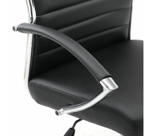 Кресло офисное BRABIX "Style EX-528", экокожа, хром, черное, 531947 Кресло офисное BRABIX "Style EX-528", экокожа, хром, черное, 531947