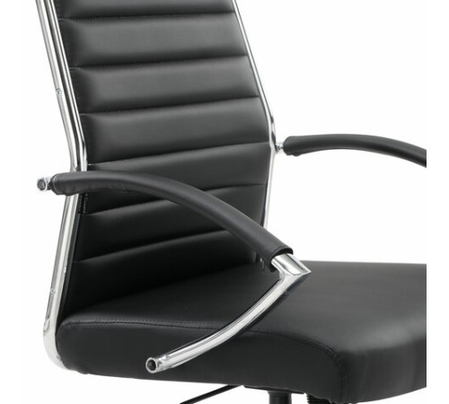 Кресло офисное BRABIX "Style EX-528", экокожа, хром, черное, 531947 Кресло офисное BRABIX "Style EX-528", экокожа, хром, черное, 531947