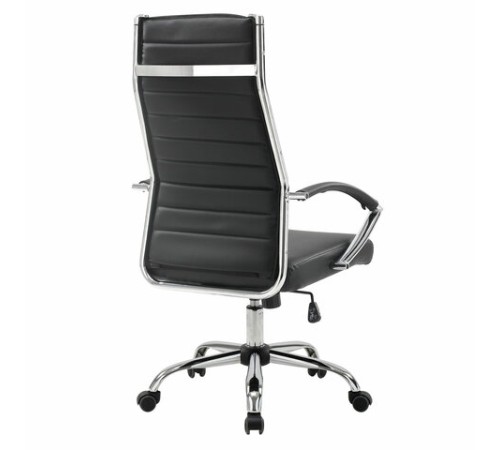 Кресло офисное BRABIX "Style EX-528", экокожа, хром, черное, 531947 Кресло офисное BRABIX "Style EX-528", экокожа, хром, черное, 531947