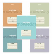 Тетрадь 24 л. BRAUBERG, линия, обложка картон, KNOWLEDGE, 107309