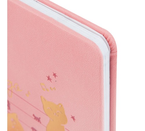 Дневник для музыкальной школы 170х215 мм, 48 л., обложка кожзам твердая, фольга, BRAUBERG, справочный материал, НОТКИ, 107368