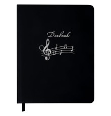 Дневник для музыкальной школы 170х215 мм, 48 л., обложка кожзам твердая, фольга, BRAUBERG, справочный материал, КЛАССИКА, 107369