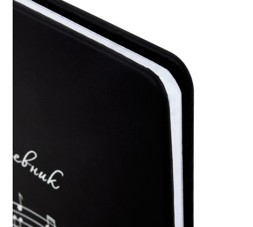 Дневник для музыкальной школы 170х215 мм, 48 л., обложка кожзам твердая, фольга, BRAUBERG, справочный материал, КЛАССИКА, 107369