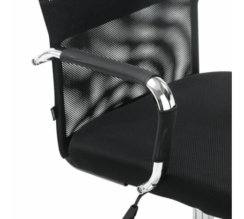 Кресло офисное BRABIX "Fit EX-514", с подголовником, хром, черное, 531949 Кресло офисное BRABIX "Fit EX-514", с подголовником, хром, черное, 531949