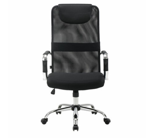 Кресло офисное BRABIX "Fit EX-514", с подголовником, хром, черное, 531949 Кресло офисное BRABIX "Fit EX-514", с подголовником, хром, черное, 531949