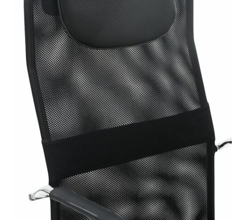Кресло офисное BRABIX "Fit EX-514", с подголовником, хром, черное, 531949 Кресло офисное BRABIX "Fit EX-514", с подголовником, хром, черное, 531949
