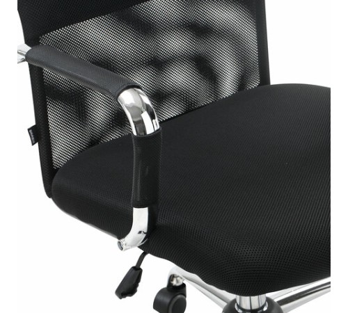 Кресло офисное BRABIX "Fit EX-514", с подголовником, хром, черное, 531949 Кресло офисное BRABIX "Fit EX-514", с подголовником, хром, черное, 531949
