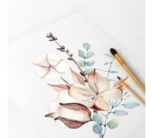 Бумага для акварели А4, 10 л., 200 г/м2, 210х297 мм, BRAUBERG, 