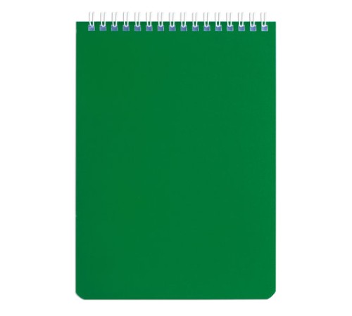 Блокнот А5 146х205 мм, 60 л., гребень, перфорация на отрыв, лакированный, BRAUBERG, Зеленый, 111272