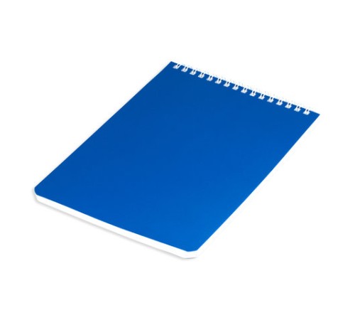 Блокнот А5 146х205 мм, 60 л., гребень, перфорация на отрыв, лакированный, BRAUBERG, Синий, 111274