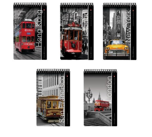 Блокнот А5, 40 л., гребень, ламинированный картон, клетка, Альт, 