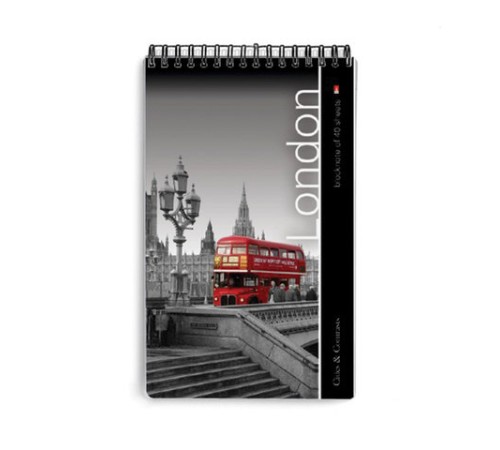 Блокнот А5, 40 л., гребень, ламинированный картон, клетка, Альт, 