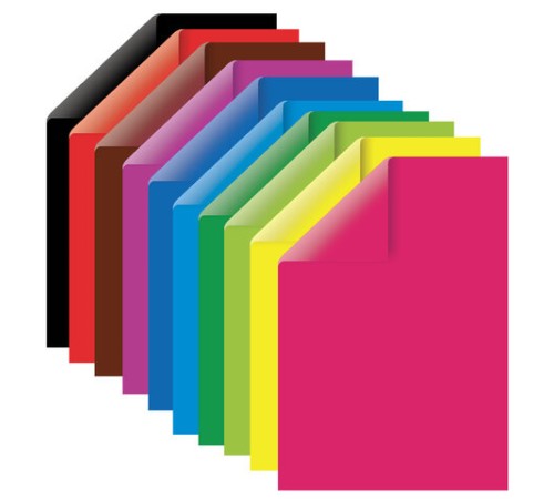 Картон цветной А4 2-сторонний МЕЛОВАННЫЙ, 10 цветов, в папке, ОСТРОВ СОКРОВИЩ, 200х290 мм, 111319