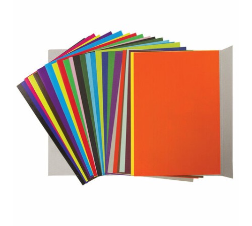 Набор цветного картона и бумаги А4, 10 листов, мелованный + 16 листов, 2-сторонняя газетная, ЮНЛАНДИЯ, 