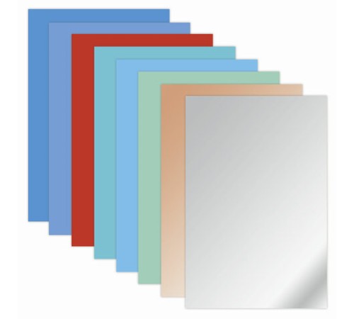 Цветная бумага А4 МЕЛОВАННАЯ ПЕРЛАМУТРОВАЯ, 8 листов 8 цветов, в папке, ЮНЛАНДИЯ, 200х290 мм, 