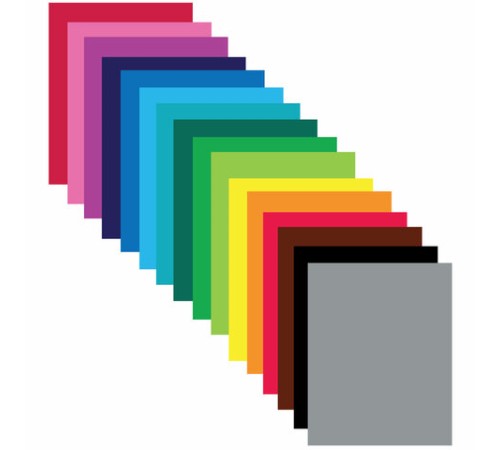 Цветная бумага А4 2-сторонняя мелованная, 16 л., 16 цветов, на скобе, BRAUBERG, 200х280 мм, 