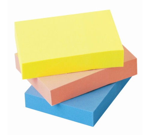 Блоки самоклеящиеся (стикеры) BRAUBERG 38х51 мм, 100 листов, НАБОР 12 штук, 3 неоновых цвета, 111345