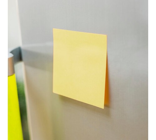 Блок самоклеящийся (стикеры) ЮНЛАНДИЯ 76х76 мм, 100 листов, желтый, 111347