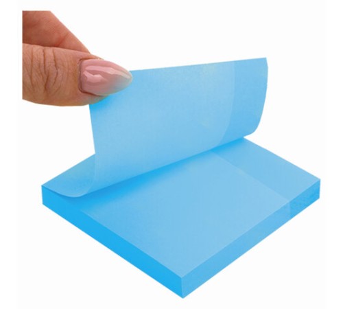 Блок самоклеящийся (стикеры) BRAUBERG НЕОНОВЫЙ 76х76 мм, 90 листов, голубой, 111348