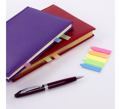 Закладки клейкие неоновые STAFF 