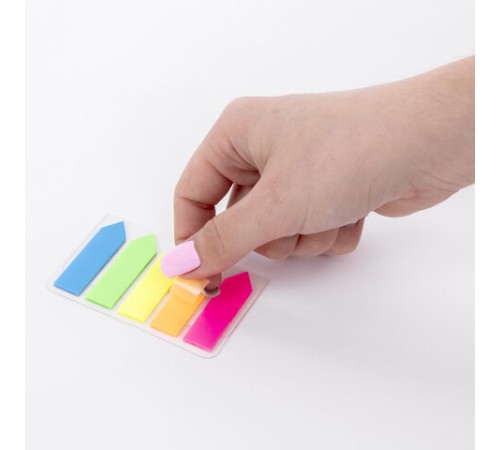 Закладки клейкие неоновые STAFF 