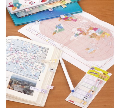 Закладки клейкие ЮНЛАНДИЯ бумажные 