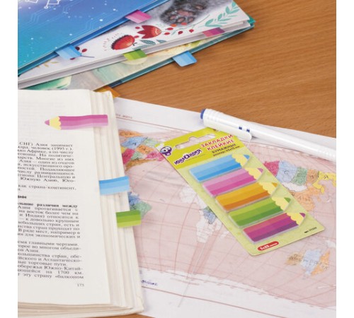 Закладки клейкие ЮНЛАНДИЯ бумажные 