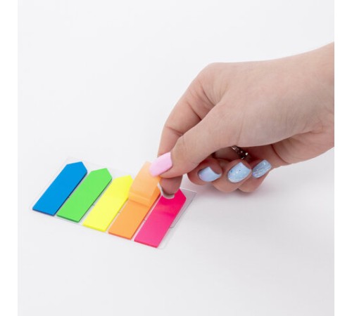 Закладки клейкие неоновые BRAUBERG 