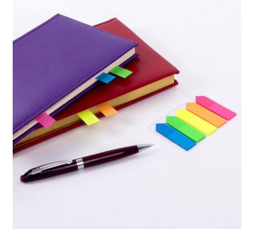 Закладки клейкие неоновые BRAUBERG 