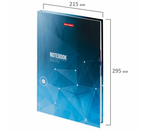 Блокнот БОЛЬШОЙ ФОРМАТ (215х295 мм) А4, 128 л., твердый, клетка, блок 4 цвета, BRAUBERG, 