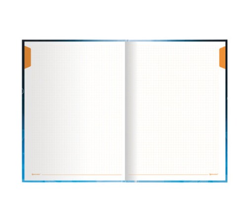 Блокнот БОЛЬШОЙ ФОРМАТ (215х295 мм) А4, 128 л., твердый, клетка, блок 4 цвета, BRAUBERG, 