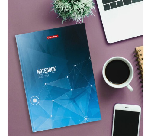 Блокнот БОЛЬШОЙ ФОРМАТ (215х295 мм) А4, 128 л., твердый, клетка, блок 4 цвета, BRAUBERG, 