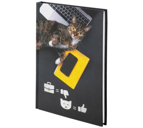 Блокнот А5 (135х206 мм), 80 л., твердый, выборочный лак, клетка, STAFF, 