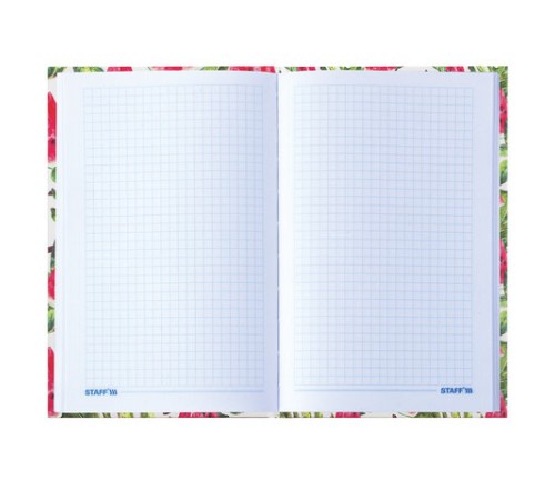 Блокнот А5 134х206 мм, 80 л., твердый, клетка, выборочный лак, STAFF, 