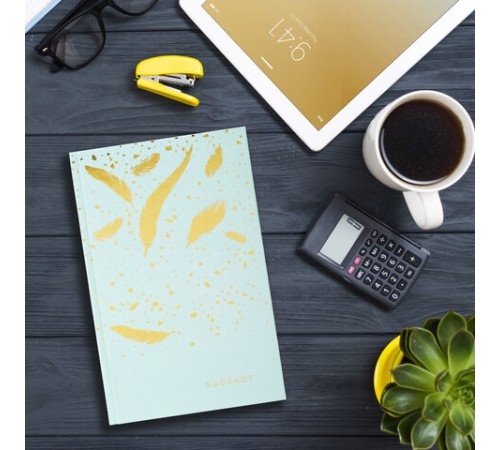 Блокнот А5 134х206 мм, 80 л., твердый, клетка, тиснение фольгой, STAFF, 