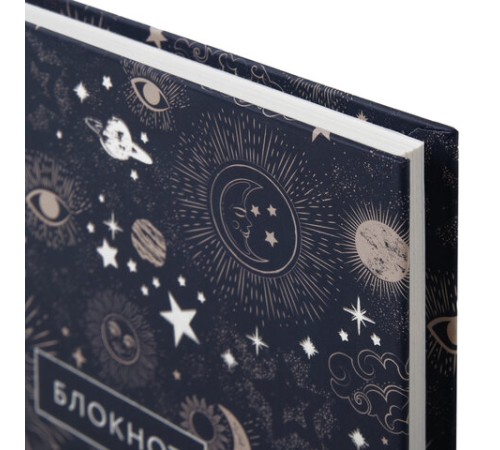 Блокнот А5 134х206 мм, 80 л., твердый, клетка, тиснение фольгой, STAFF, 