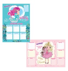 Расписание уроков и звонков А3, ЮНЛАНДИЯ, для девочек, ассорти (2 вида), 111652