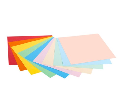 Бумага для оригами и аппликаций 21х21 см, 100 листов, 10 цветов, ОСТРОВ СОКРОВИЩ, 111947