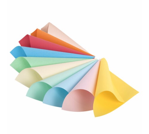 Бумага для оригами и аппликаций 21х21 см, 100 листов, 10 цветов, ОСТРОВ СОКРОВИЩ, 111947