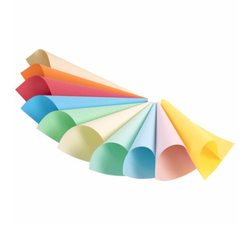 Бумага для оригами и аппликаций 21х21 см, 100 листов, 10 цветов, ОСТРОВ СОКРОВИЩ, 111947