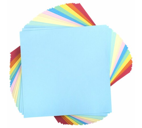 Бумага для оригами и аппликаций 21х21 см, 100 листов, 10 цветов, ОСТРОВ СОКРОВИЩ, 111947