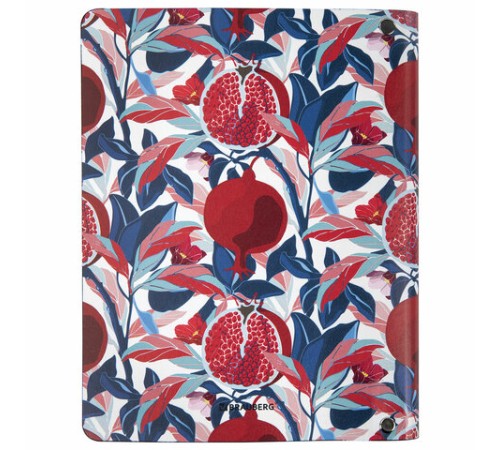 Тетрадь на кольцах А5 (180х220 мм), 80 листов, под кожу, клетка, BRAUBERG VISTA, Pomegranate, 112126