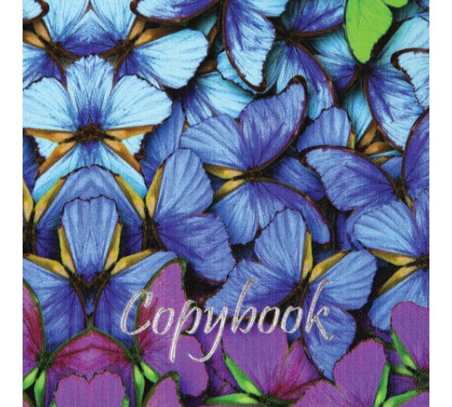 Тетрадь на кольцах А5 (180х220 мм), 80 листов, под кожу, клетка, тиснение фольгой, BRAUBERG VISTA, Butterflies,112128