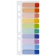 Закладки клейкие BRAUBERG, 44х12 мм, 100 штук (10 цветов х 10 листов), на пластиковой линейке 15 см, 112428