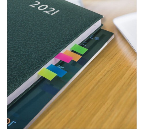 Закладки клейкие неоновые BRAUBERG, 45х12 мм, 500 штук (5 цветов х 20 листов, КОМПЛЕКТ 5 штук), 112442