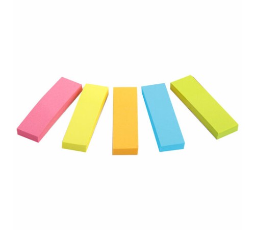 Закладки клейкие неоновые BRAUBERG бумажные, 50х14 мм, 1250 штук (5 цветов х 50 листов, КОМПЛЕКТ 5 штук), 112443