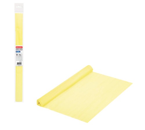 Бумага гофрированная/креповая, 32 г/м2, 50х250 см, молочная, в рулоне, BRAUBERG, 112519