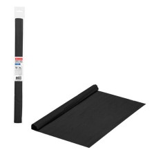 Бумага гофрированная/креповая, 32 г/м2, 50х250 см, черная, в рулоне, BRAUBERG, 112530