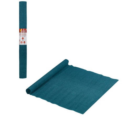 Бумага гофрированная/креповая, 110 г/м2, 50х250 см, морская волна, в рулоне, ОСТРОВ СОКРОВИЩ, 112536